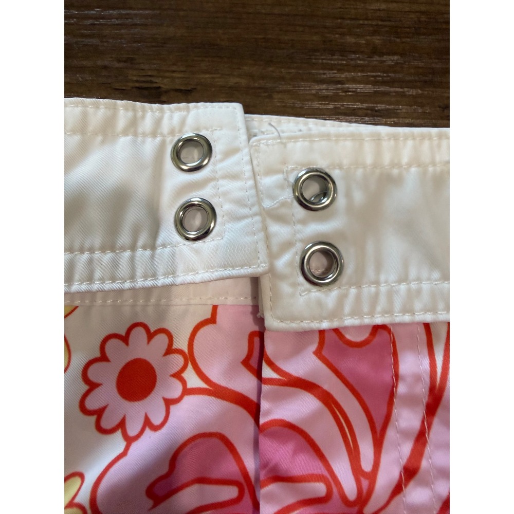 Barbie x Forever 21 Floral Logo Mini Skirt White Pink Y2K Beach Skirt Large
